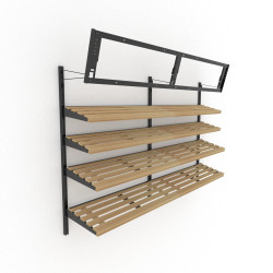 Vintage Wood Wall Racks For Behind Checkout Counters | DGS Retail