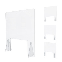 Personal sneeze guard for desk counter, set of 4, made by DGS Retail Personal sneeze guard for desk counter, set of 4, made by DGS Retail