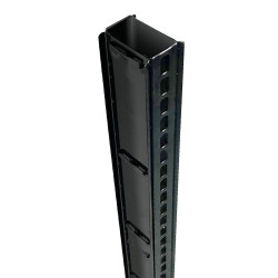 Lozier retail gondola shelving parts black uprights Lozier retail gondola shelving parts black uprights