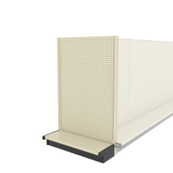 Lozier Shelving End Cap Display, Platinum 36W 60H 13D Lozier Shelving End Cap Display, Platinum 36W 60H 13D