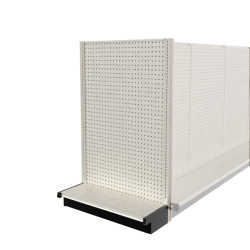 Lozier Shelving End Cap Display, Platinum 36W 60H 16D Lozier Shelving End Cap Display, Platinum 36W 60H 16D