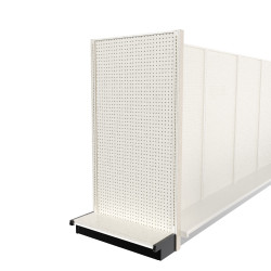 Lozier Shelving End Cap Display, Platinum 36W 72H 13D Lozier Shelving End Cap Display, Platinum 36W 72H 13D