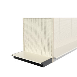 Lozier Shelving End Cap Display, Platinum 48W 54H 22D Lozier Shelving End Cap Display, Platinum 48W 54H 22D