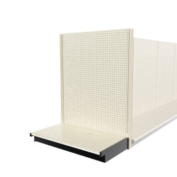 Lozier Shelving End Cap Display, Platinum 48W 60H 13D Lozier Shelving End Cap Display, Platinum 48W 60H 13D