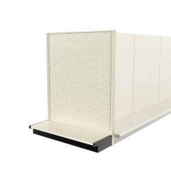 Lozier Shelving End Cap Display, Platinum 48W 60H 16D Lozier Shelving End Cap Display, Platinum 48W 60H 16D