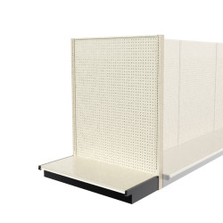 Lozier Shelving End Cap Display, Platinum 48W 60H 22D Lozier Shelving End Cap Display, Platinum 48W 60H 22D