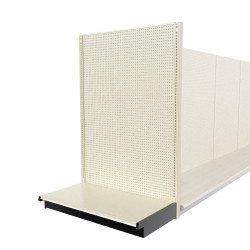 Lozier Shelving End Cap Display, Platinum 48W 72H 25D Lozier Shelving End Cap Display, Platinum 48W 72H 25D