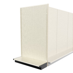 Lozier Shelving End Cap Display, Platinum 48W 84H 16D Lozier Shelving End Cap Display, Platinum 48W 84H 16D