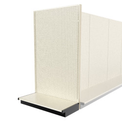 Lozier Shelving End Cap Display, Platinum 48W 84H 22D Lozier Shelving End Cap Display, Platinum 48W 84H 22D