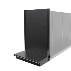 Lozier Gondola Shelving End Cap Black 36W 60H 19D Lozier Gondola Shelving End Cap Black 36W 60H 19D
