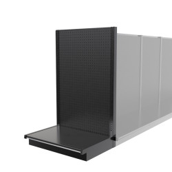 Lozier Gondola Shelving End Cap Black 36W 60H 25D Lozier Gondola Shelving End Cap Black 36W 60H 25D