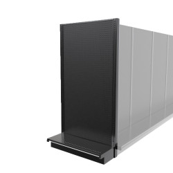 Lozier Gondola Shelving End Cap Black 36W 72H 13D Lozier Gondola Shelving End Cap Black 36W 72H 13D