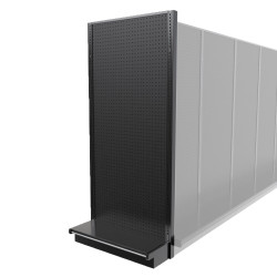 Lozier Gondola Shelving End Cap Black 36W 84H 13D Lozier Gondola Shelving End Cap Black 36W 84H 13D