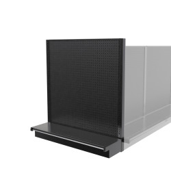 Lozier Gondola Shelving End Cap Black 48W 54H 13D