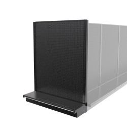 Lozier Gondola Shelving End Cap Black 48W 60H 16D Lozier Gondola Shelving End Cap Black 48W 60H 16D