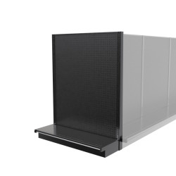 Lozier Gondola Shelving End Cap Black 48W 60H 25D Lozier Gondola Shelving End Cap Black 48W 60H 25D
