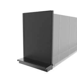 Lozier Gondola Shelving End Cap Black 48W 72H 13D Lozier Gondola Shelving End Cap Black 48W 72H 13D