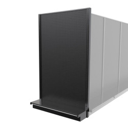 Lozier Gondola Shelving End Cap Black 48W 84H 13D Lozier Gondola Shelving End Cap Black 48W 84H 13D