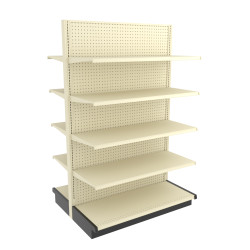 Lozier Island Gondola Shelving Unit with 10 Shelves 48W 78H 41D Lozier Island Gondola Shelving Unit with 10 Shelves 48W 78H 41D