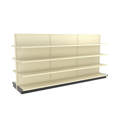 Lozier Island Gondola Shelving Unit with 30 Shelves 12ftW 72H 41D Lozier Island Gondola Shelving Unit with 30 Shelves 12ftW 72H 41D