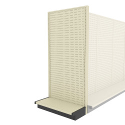 Lozier Shelving End Cap Display Unit, Platinum 36W 78H 16D Lozier Shelving End Cap Display Unit, Platinum 36W 78H 16D