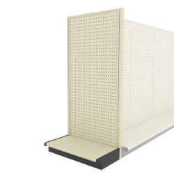 Lozier Shelving End Cap Display Unit, Platinum 36W 78H 19D Lozier Shelving End Cap Display Unit, Platinum 36W 78H 19D