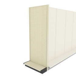 Lozier Shelving End Cap Display Unit, Platinum 36W 96H 13D Lozier Shelving End Cap Display Unit, Platinum 36W 96H 13D