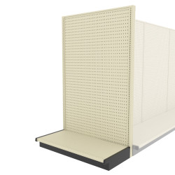 Lozier Shelving End Cap Display Unit, Platinum 48W 78H 25D Lozier Shelving End Cap Display Unit, Platinum 48W 78H 25D