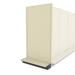 Lozier Shelving End Cap Display Unit, Platinum 48W 96H 13D Lozier Shelving End Cap Display Unit, Platinum 48W 96H 13D