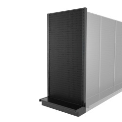 Lozier Shelving End Cap Unit, Black 36W 78H 13D Lozier Shelving End Cap Unit, Black 36W 78H 13D