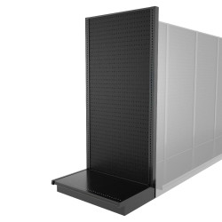 Lozier Shelving End Cap Unit, Black 36W 78H 22D Lozier Shelving End Cap Unit, Black 36W 78H 22D