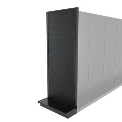 Lozier Shelving End Cap Unit, Black 36W 96H 13D Lozier Shelving End Cap Unit, Black 36W 96H 13D