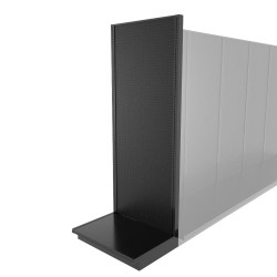 Lozier Shelving End Cap Unit, Black 36W 96H 25D Lozier Shelving End Cap Unit, Black 36W 96H 25D