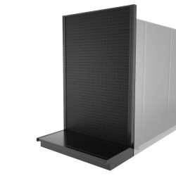 Lozier Shelving End Cap Unit, Black 48W 78H 25D Lozier Shelving End Cap Unit, Black 48W 78H 25D