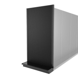 Lozier Shelving End Cap Unit, Black 48W 96H 13D Lozier Shelving End Cap Unit, Black 48W 96H 13D