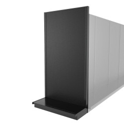 Lozier Shelving End Cap Unit, Black 48W 96H 19D Lozier Shelving End Cap Unit, Black 48W 96H 19D