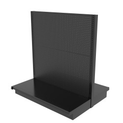 black Lozier gondola shelving starter unit black Lozier gondola shelving starter unit