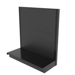 54 inch black single sided gondola shelving unit with 19-inch deck.