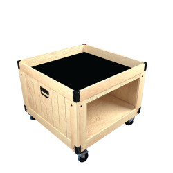 Experience mobility and style with DGS Retail's classic orchard bins on caster wheels—perfect for dynamic displays Experience mobility and style with DGS Retail's classic orchard bins on caster wheels—perfect for dynamic displays