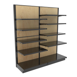 G.SHELF 1200(ウォールナット) Wooden Slatwall Shelving Unit With 10 Shelves | Holds 4200