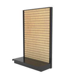 wood black metal gondola shelving with slatwall for retail convenience stores wood black metal gondola shelving with slatwall for retail convenience stores