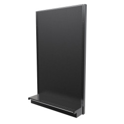 Lozier Gondola Wall Display Starter, Black 48W 84H 13D Lozier Gondola Wall Display Starter, Black 48W 84H 13D