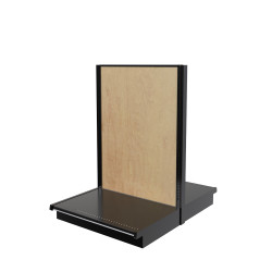 Lozier Gondola Double Sided Starter, Black and Wood 36W 54H 25D Lozier Gondola Double Sided Starter, Black and Wood 36W 54H 25D