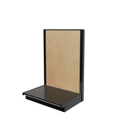 Lozier Gondola Wall Display Starter, Black and Wood 36W 54H 25D