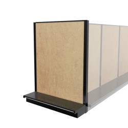 Lozier Shelving End Cap Display, Black and Wood 48W 60H 13D Lozier Shelving End Cap Display, Black and Wood 48W 60H 13D