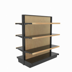 Wood Gondola Double-Sided Island Display With 8 Shelves | DGS Retail