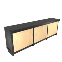 black and woodgrain convenience store commercial grade checkout counter with 9 shelves black and woodgrain convenience store commercial grade checkout counter with 9 shelves