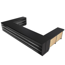 r　レジカウンター　急ぎ Wood Lozier U-Shaped Checkout Counter with 24 Shelves, 12FT x 4FT