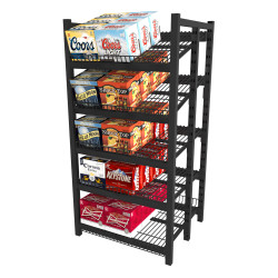 Wanzl Beer Cave Walk In Cooler Shelving with 5 Shelves 36W 78H 24D Wanzl Beer Cave Walk In Cooler Shelving with 5 Shelves 36W 78H 24D