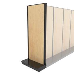 Lozier Shelving End Cap Display, Black and Wood 36W 96H 16D Lozier Shelving End Cap Display, Black and Wood 36W 96H 16D